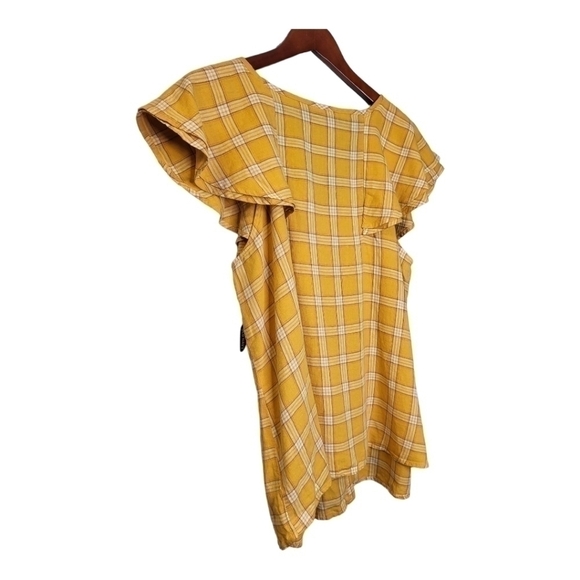 OLD Navy Linen Blend Ruffled Tank Top. Yellow, Ladies Size 1X - Picture 5 of 9